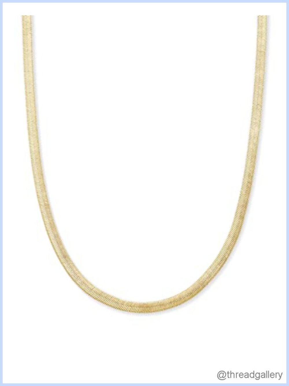 Herringbone Chain Necklace 18" with 3" Extender Lobster Clasp